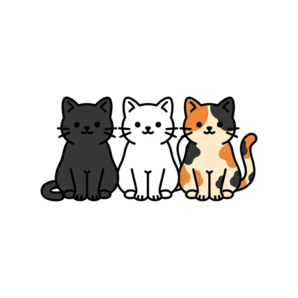 Three cats logo